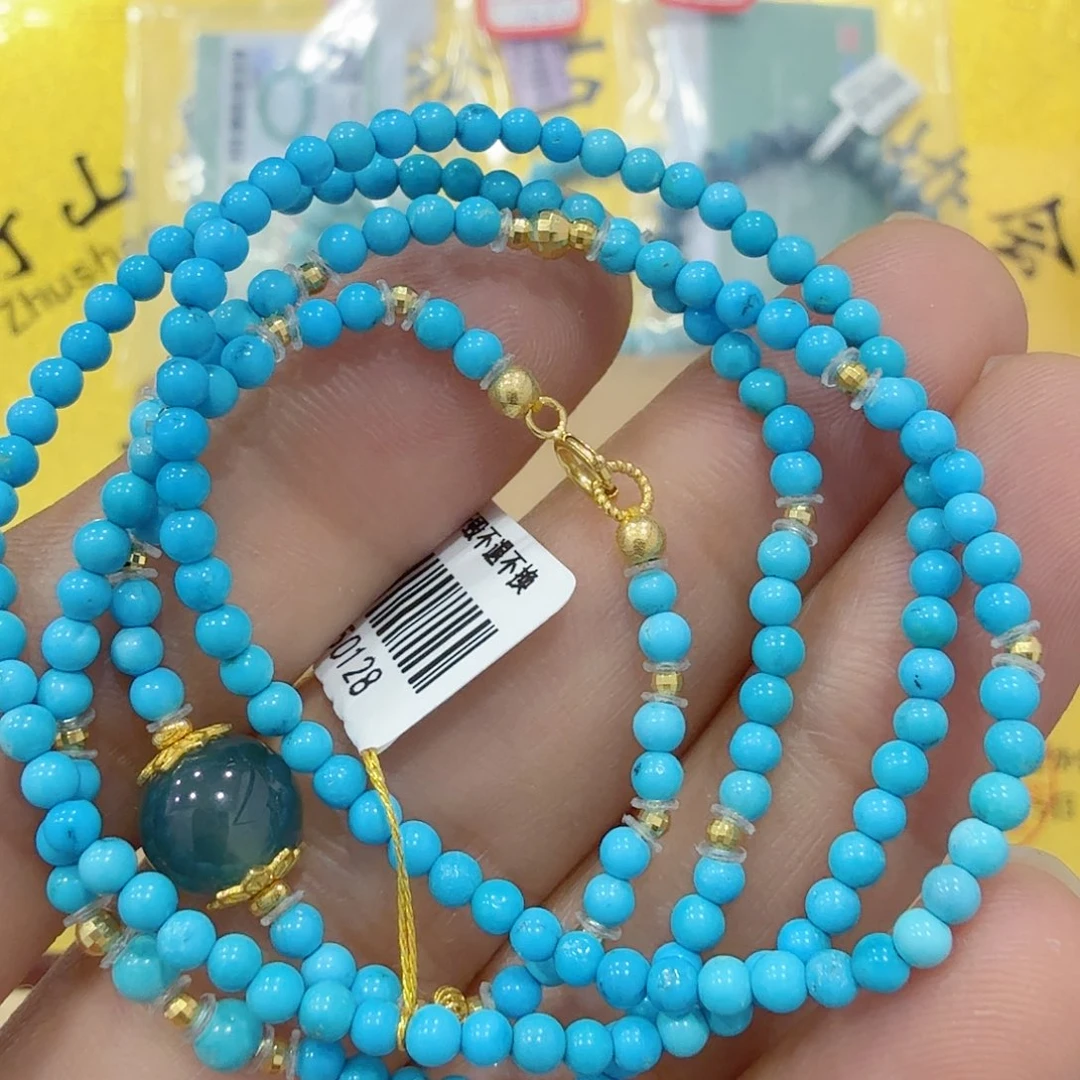 绿松石18K金镶嵌配饰