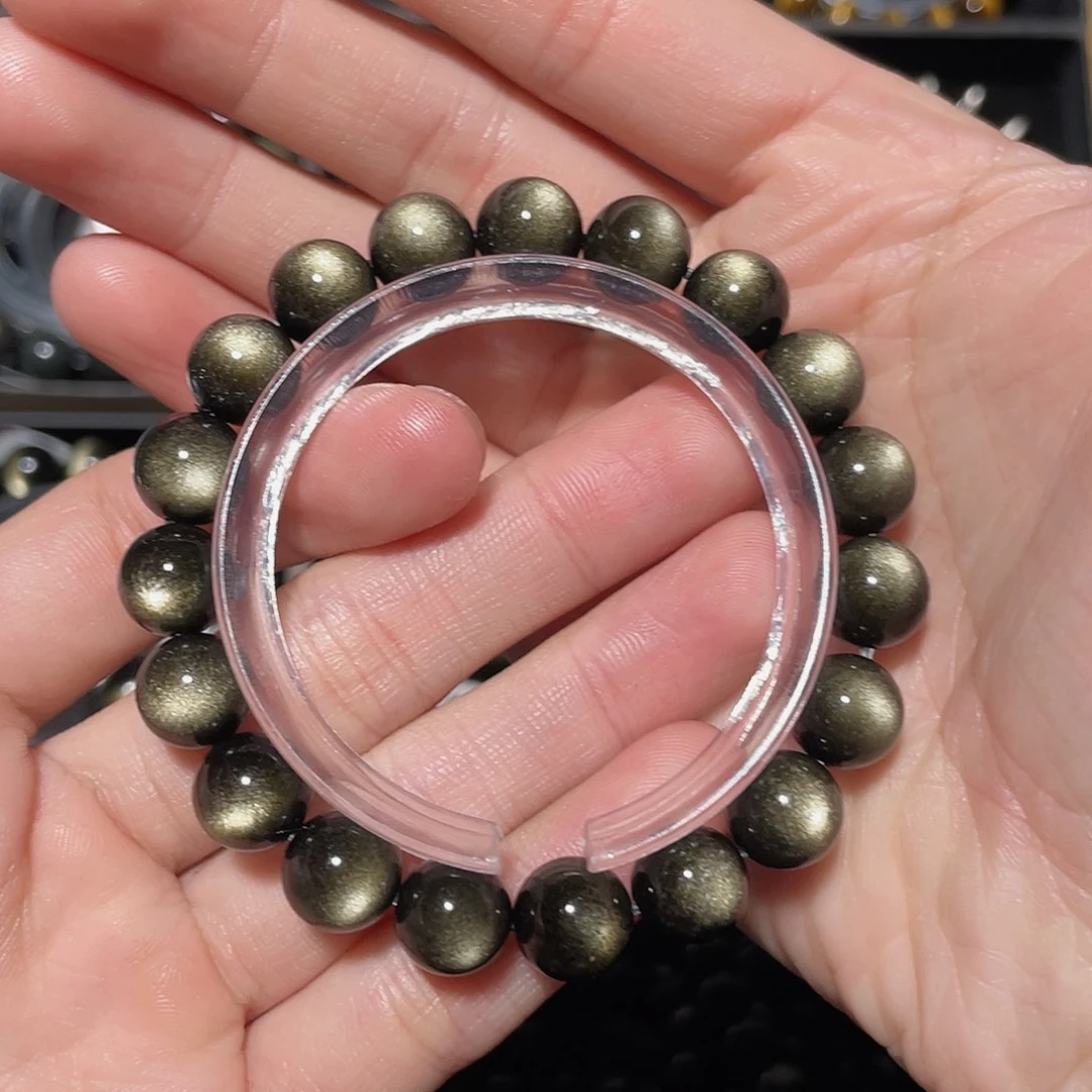 火***饭黑曜岩未镶嵌手链