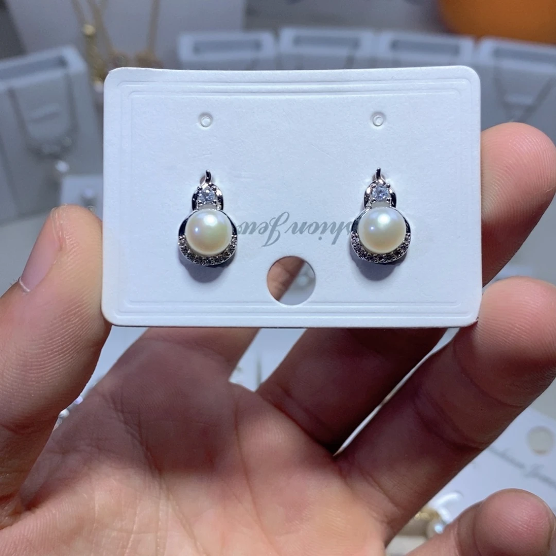 耳饰淡水珍珠银S925镶嵌