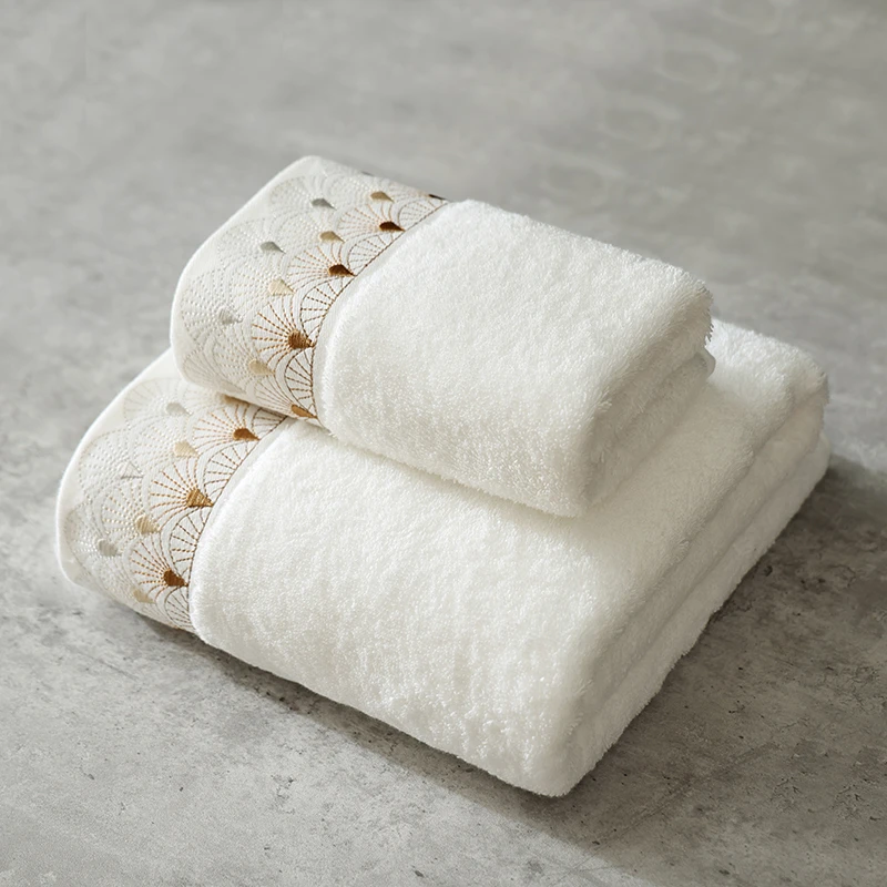 路约威格2025新款全棉高端浴巾加厚白色套装7A抗菌酒店吸水不掉毛