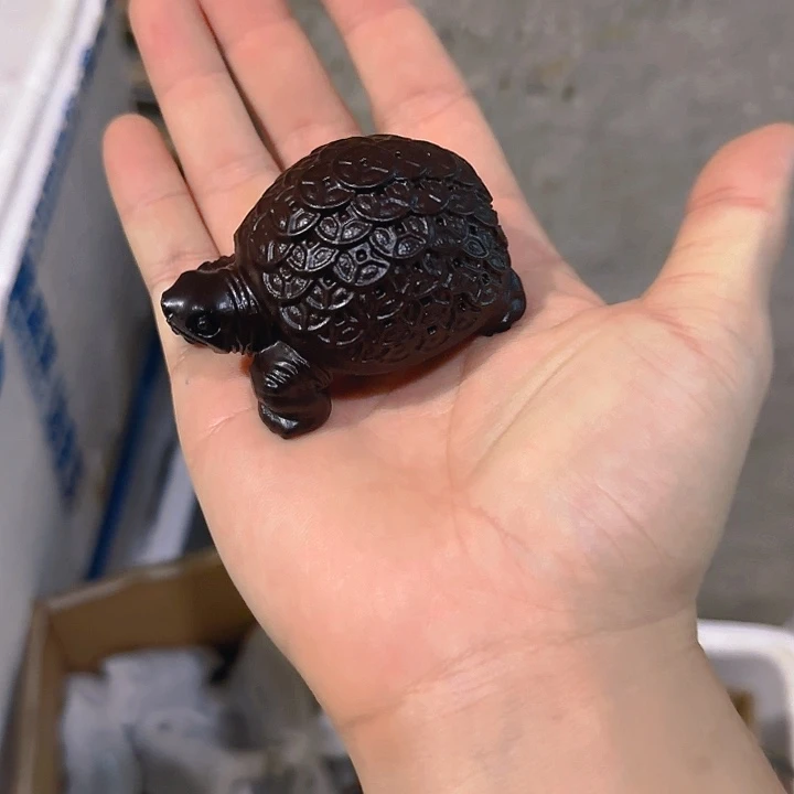 木黑檀木7金钱龟一只
