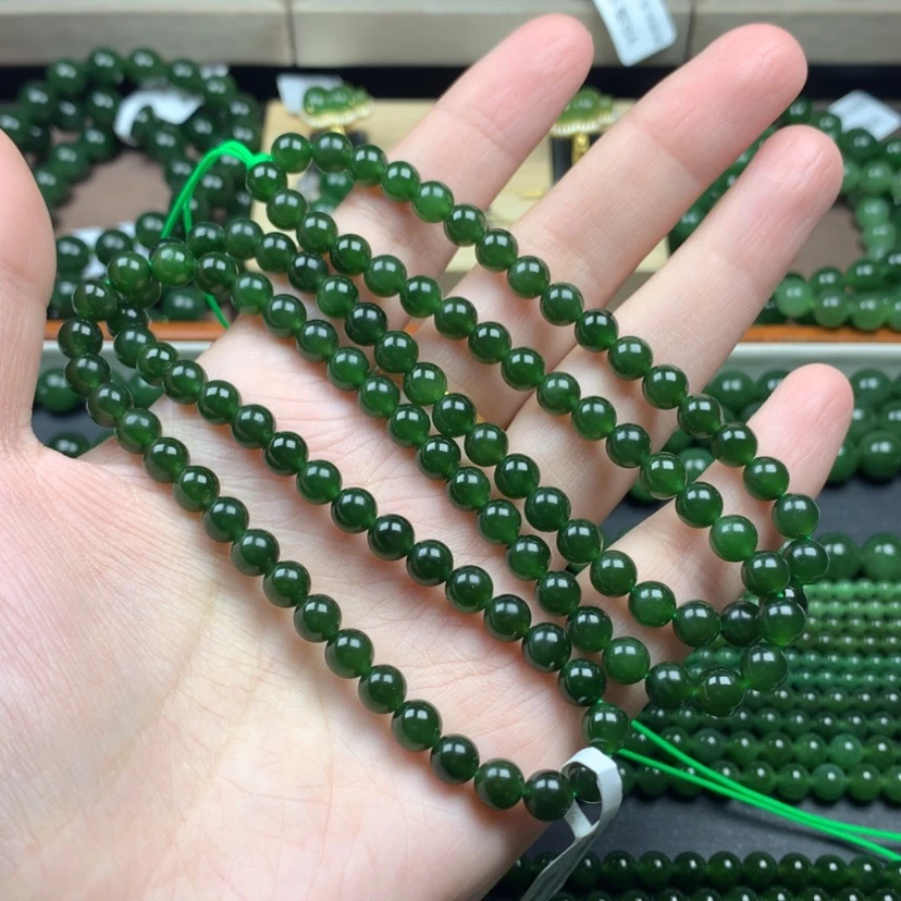 【闪购商品】和田玉（碧玉）颈饰未镶嵌揺*树6m m