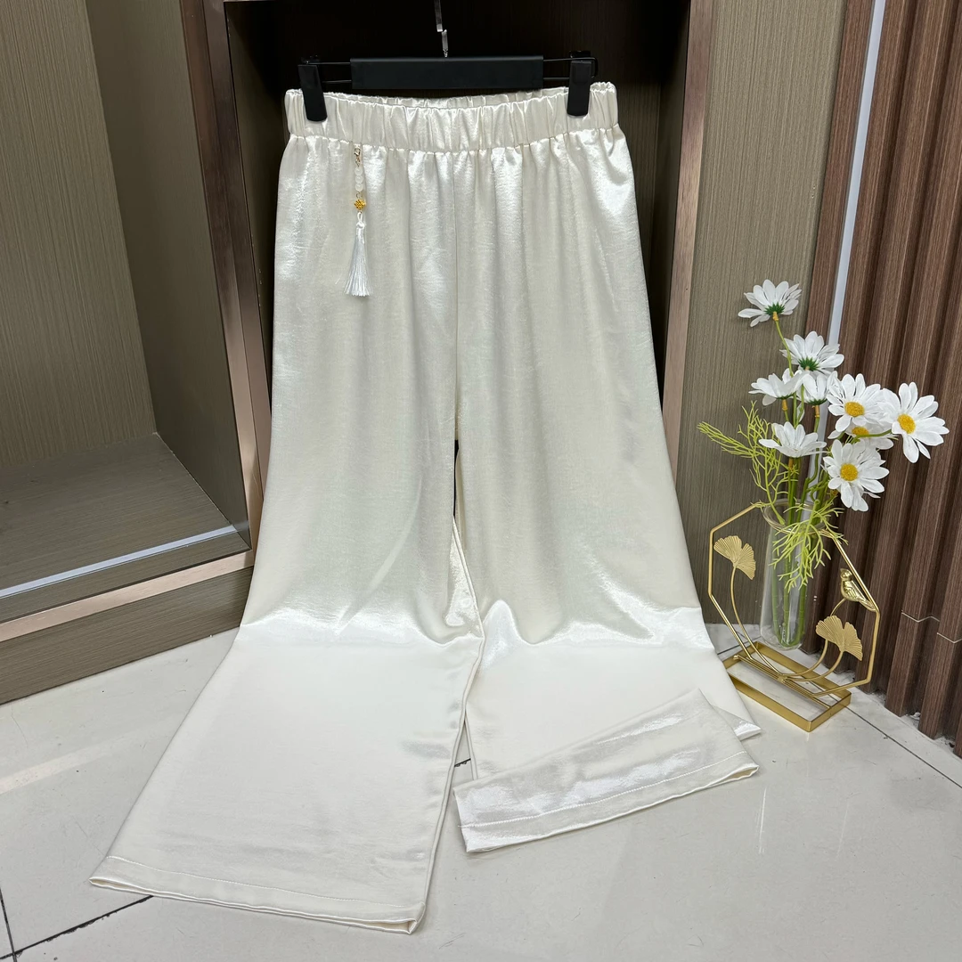 【小雅原创】2025春夏季宽松显瘦百搭直筒九分裤女