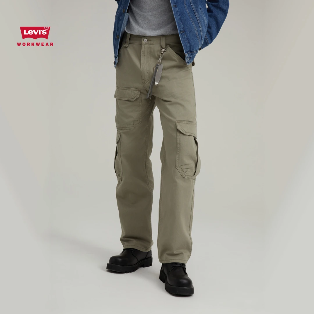Levi's李维斯巴恩风男士LOOSE多口袋直筒工装休闲裤A7368-0001
