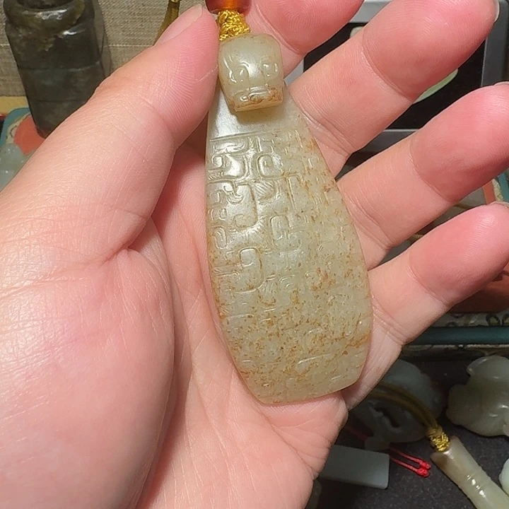 龍***龘和田玉未镶嵌颈饰