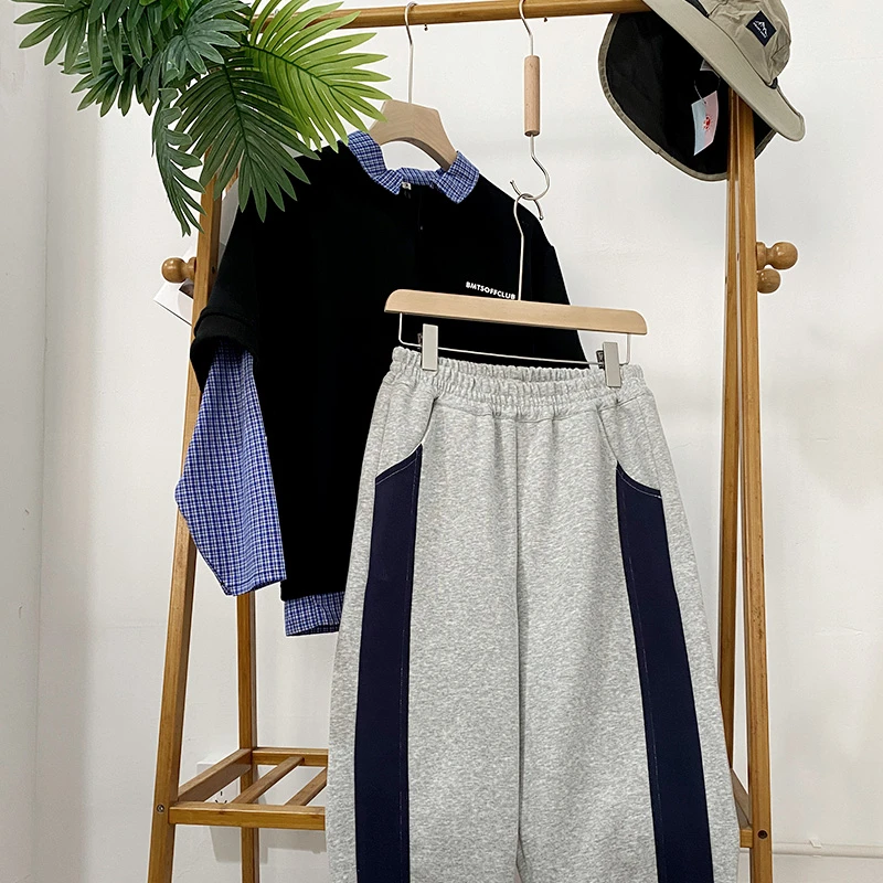 胖童装加肥加大大码童装春秋款休闲长裤运动风中大童G1KZ1813