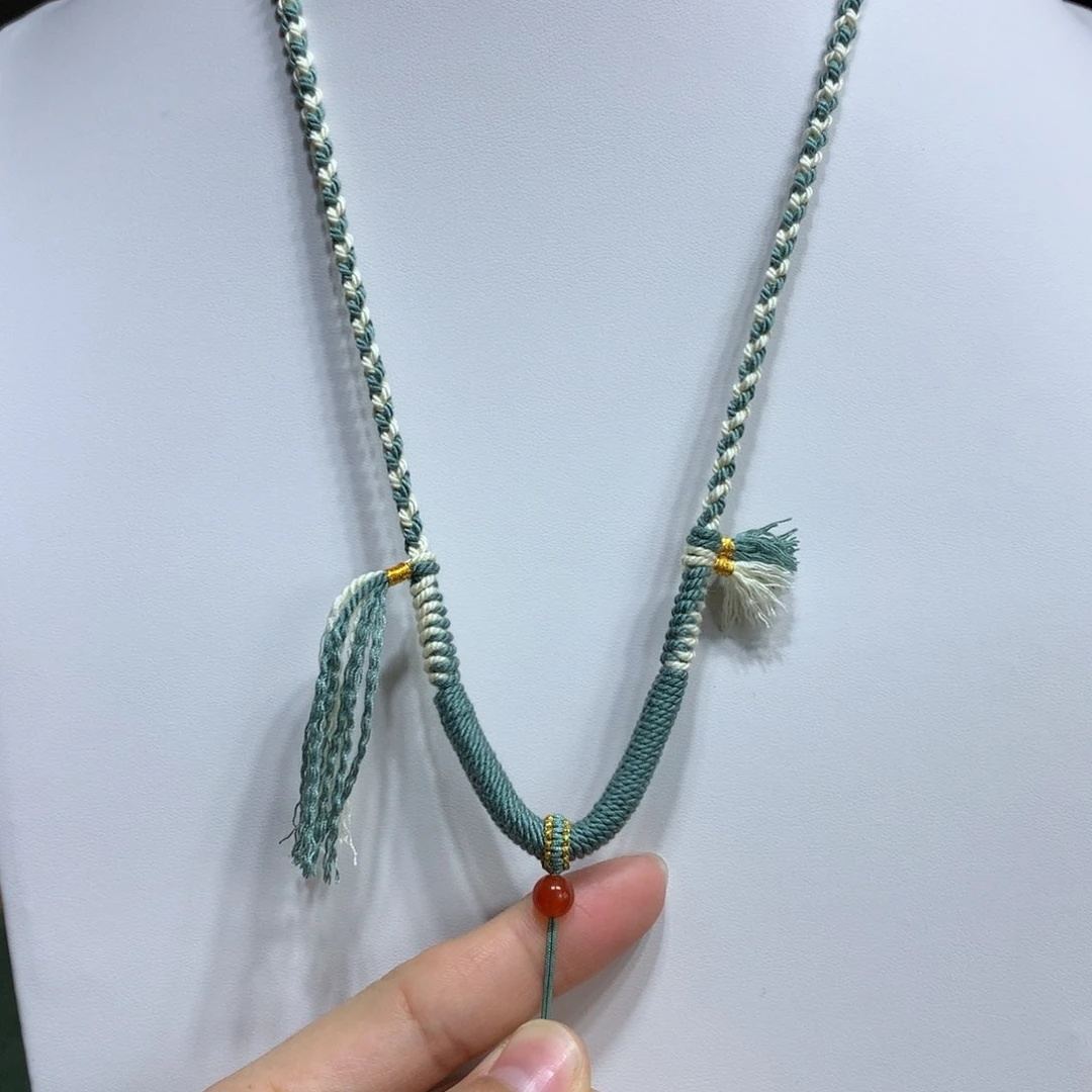 玛瑙/玉髓颈饰未镶嵌手工绳