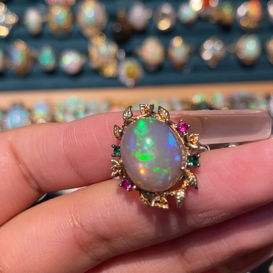 欧泊银S925镶嵌戒指