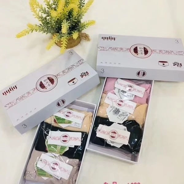 爱美莱4099椒元素暖宫祛湿花椒裤石墨烯抗菌底裆中腰女一盒三条装