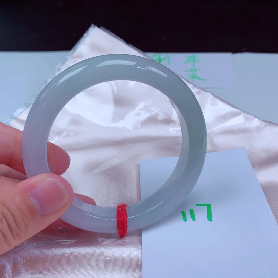 未镶嵌手镯翡翠缅甸天然A货翡翠手镯55.7