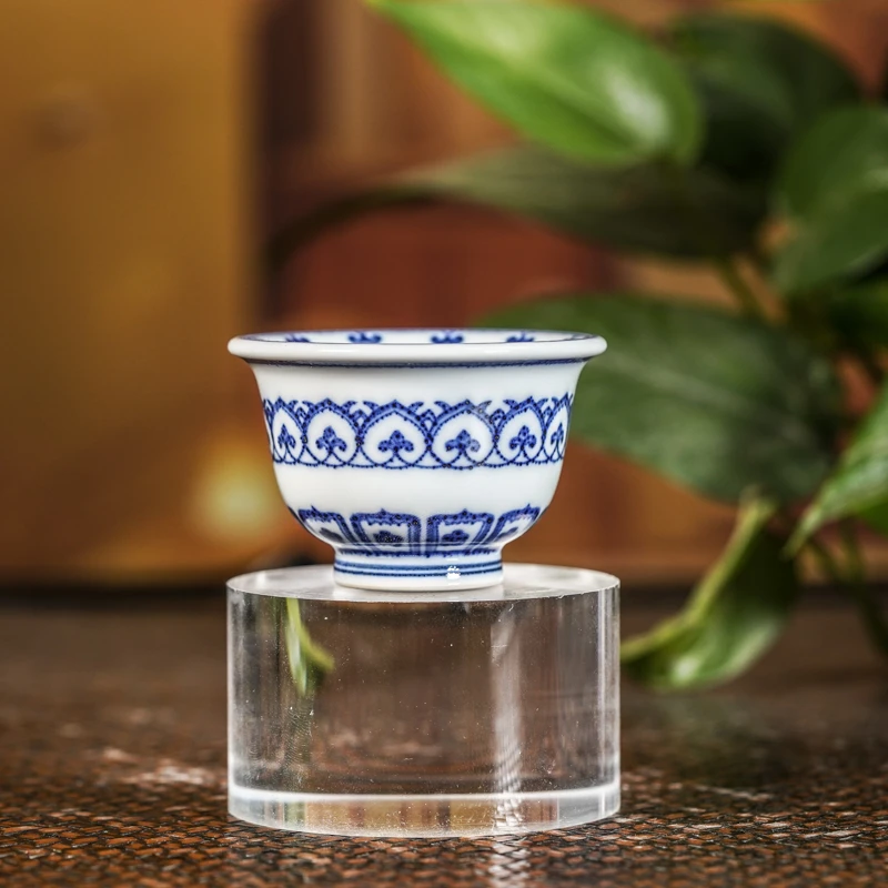 【景德镇陶瓷研究院】柴窑宝相迷你压手杯 jty309