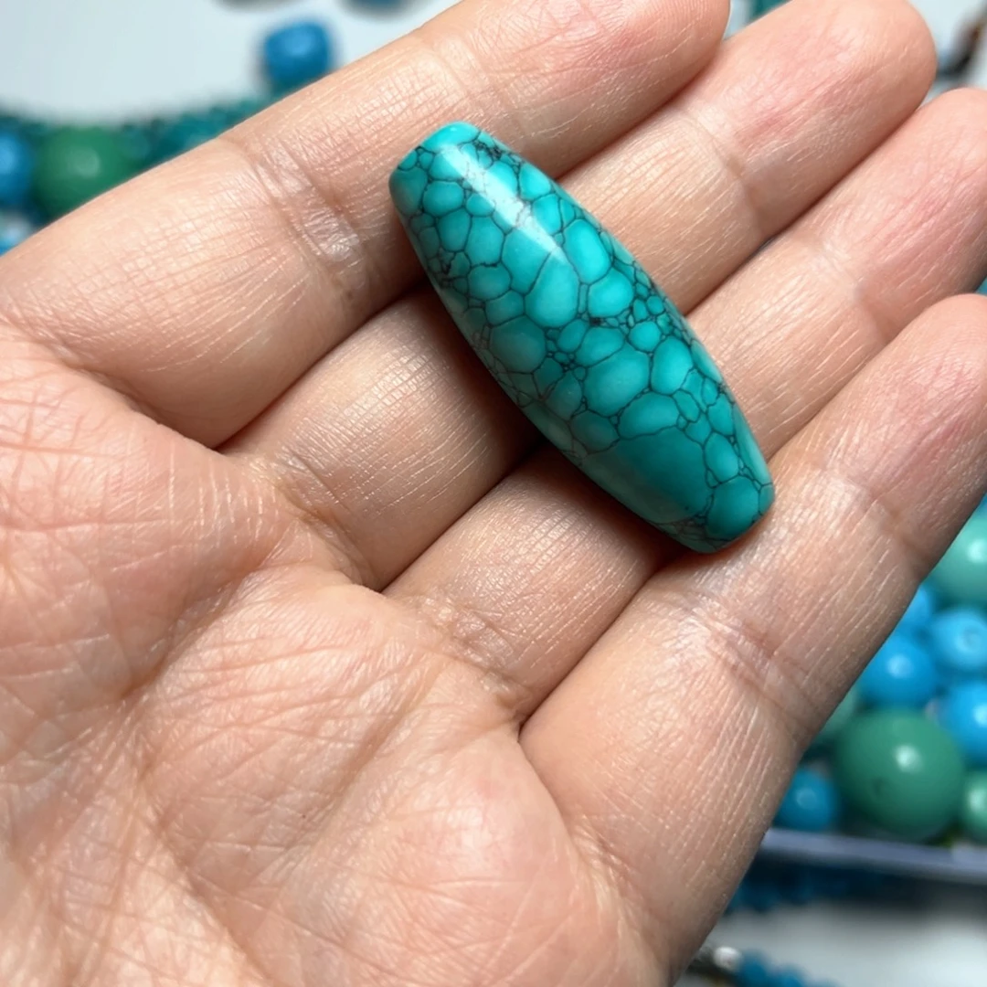 绿花长桶珠枣珠顶珠锁骨贝云尺寸14+/40+