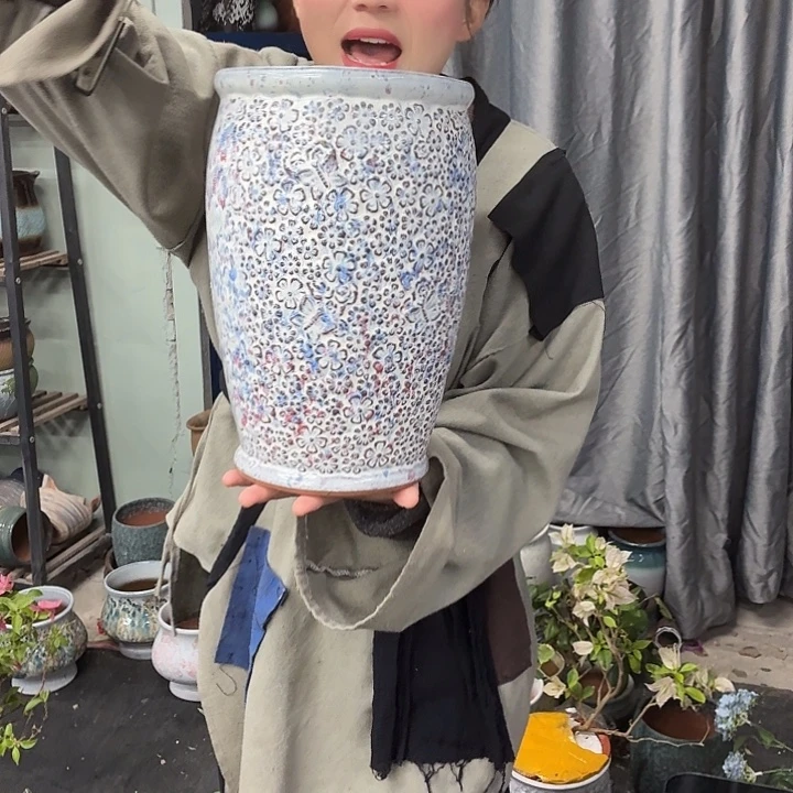 19×30 -粗陶花盆有孔-买买买