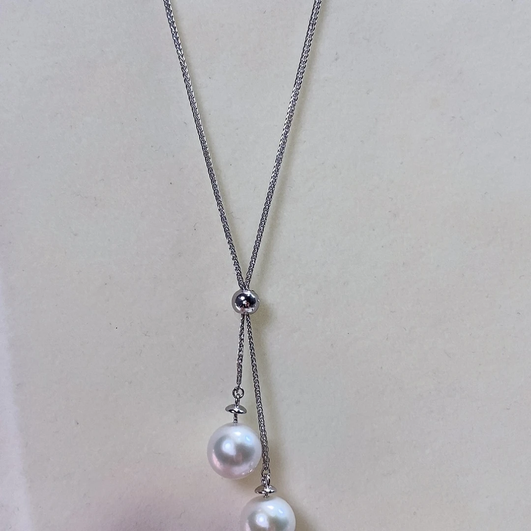 颈饰银S925镶嵌淡水珍珠9.5mm