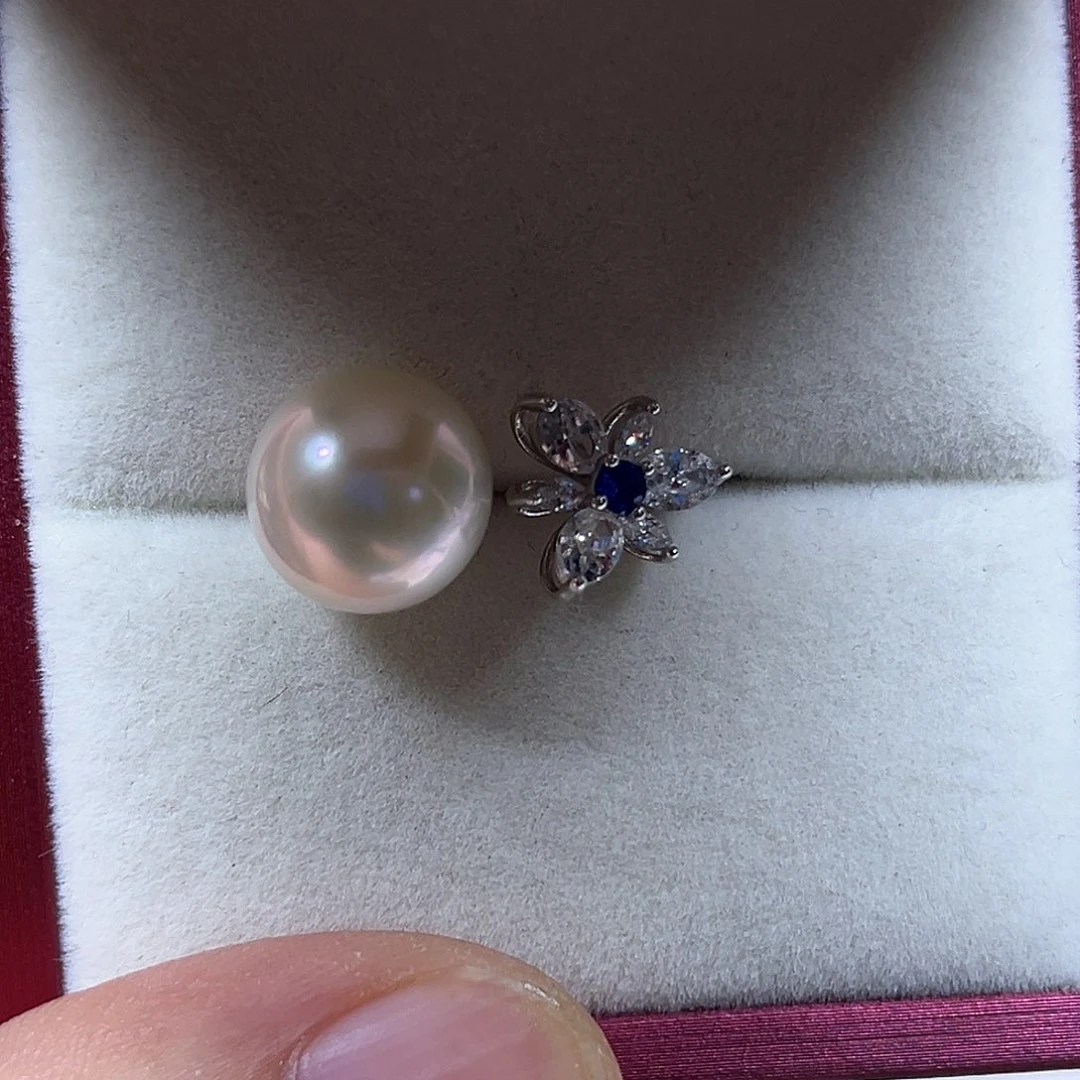 银S925镶嵌淡水珍珠颈饰