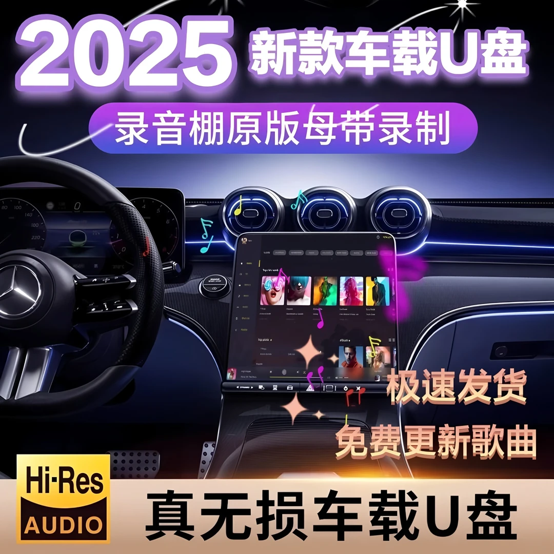 2025新款流行车载音乐u盘抖音热歌劲爆dj经典怀旧u盘音乐高音质