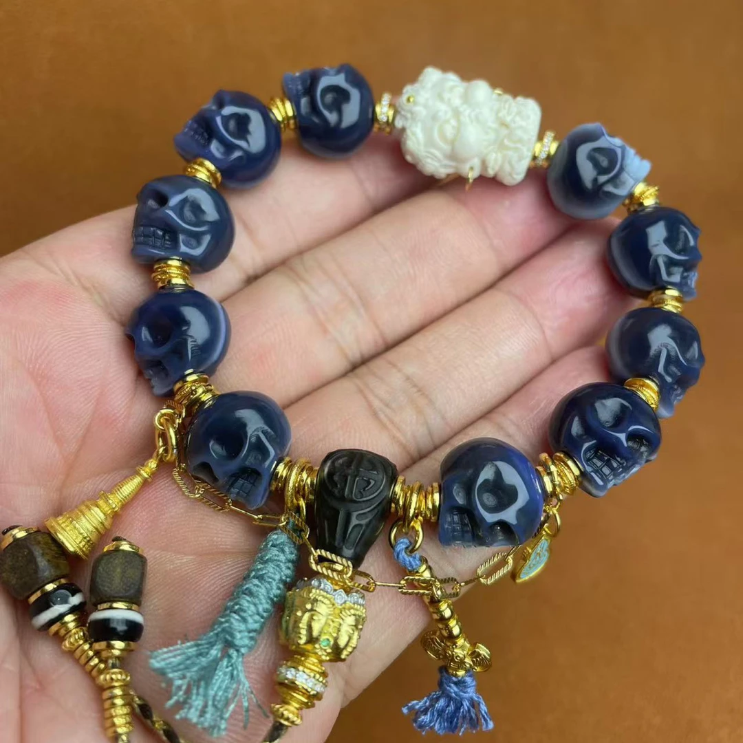 壹加师姐|手工设计阿呆多宝玛瑙手串多样性发一7145N