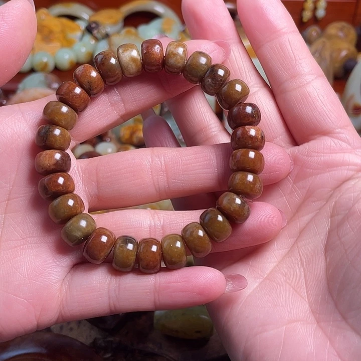 岫岩河磨玉（透闪石质玉）未镶嵌手串