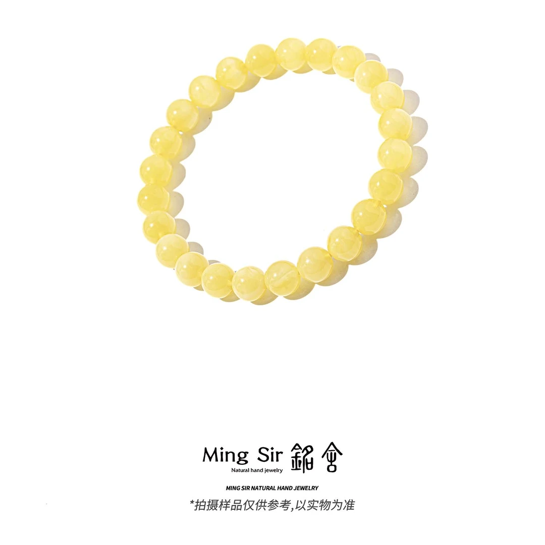 【铭舍 圆满·妖·妖花】精工圆珠6-10mm圆珠浓蜡手串蜜蜡原矿原石