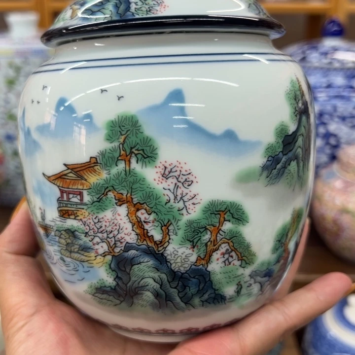 高端陶瓷茶叶罐密封罐