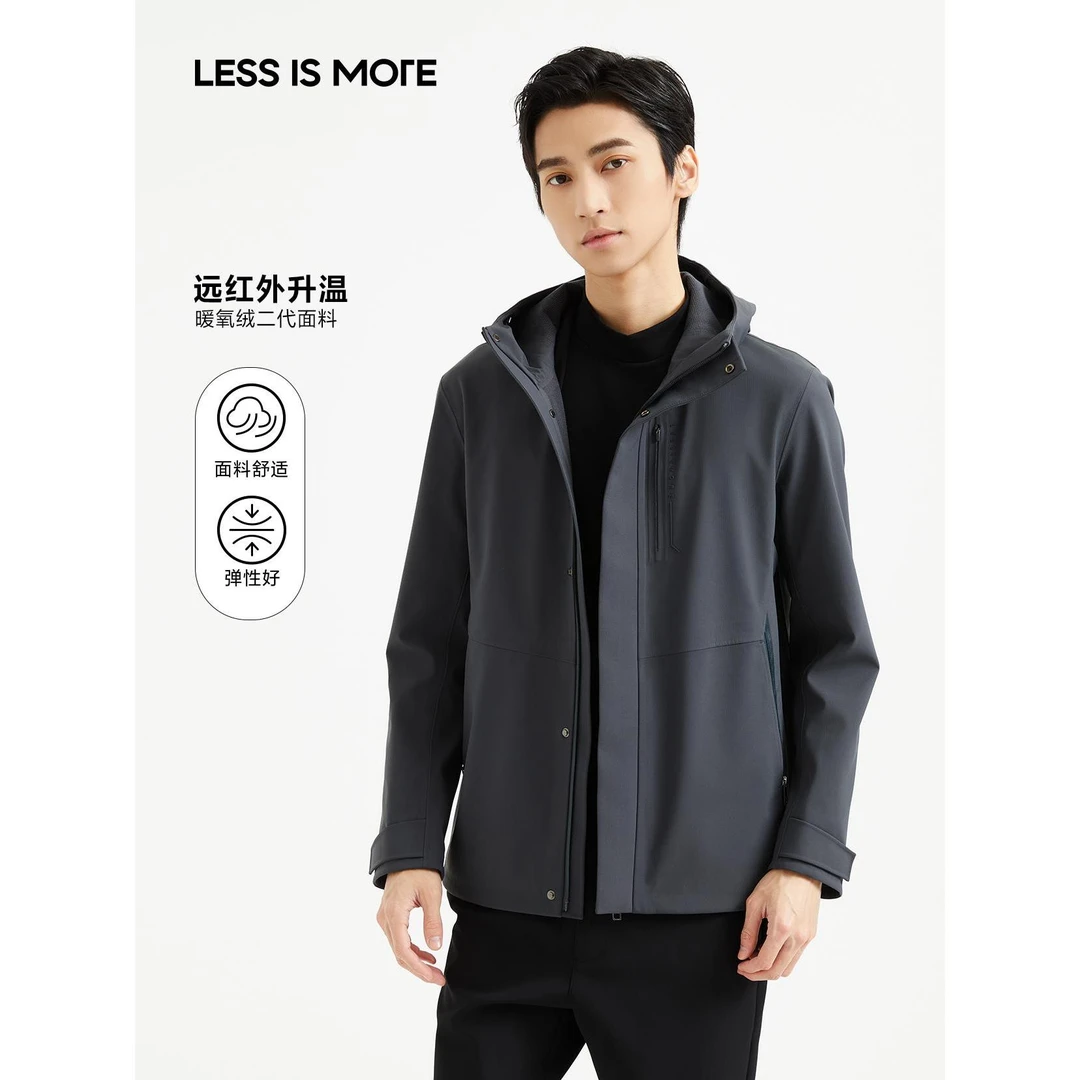【门店在售连帽风衣】利郎男士春秋防风休闲商务功能风衣中长款