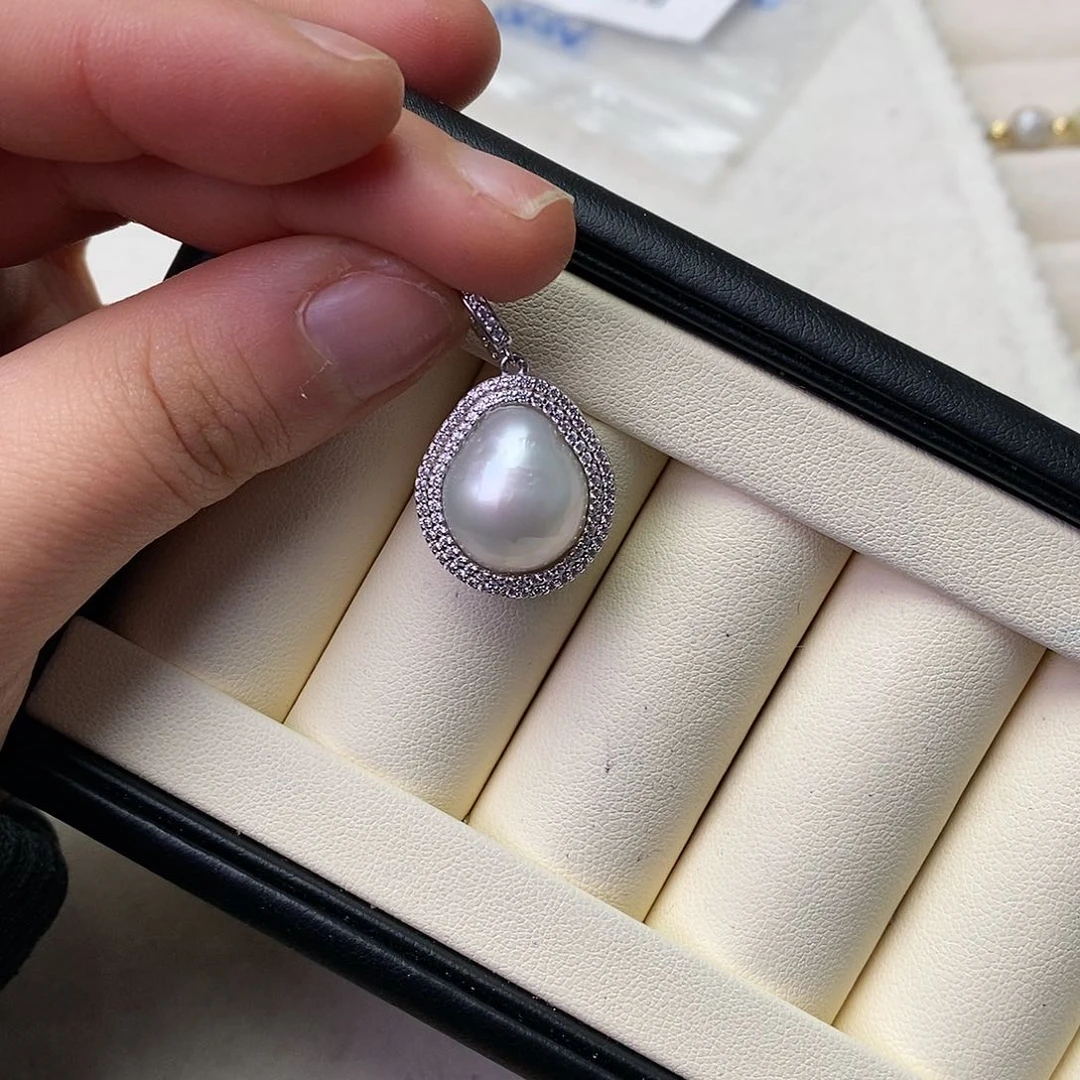 海水珍珠颈饰银S925镶嵌