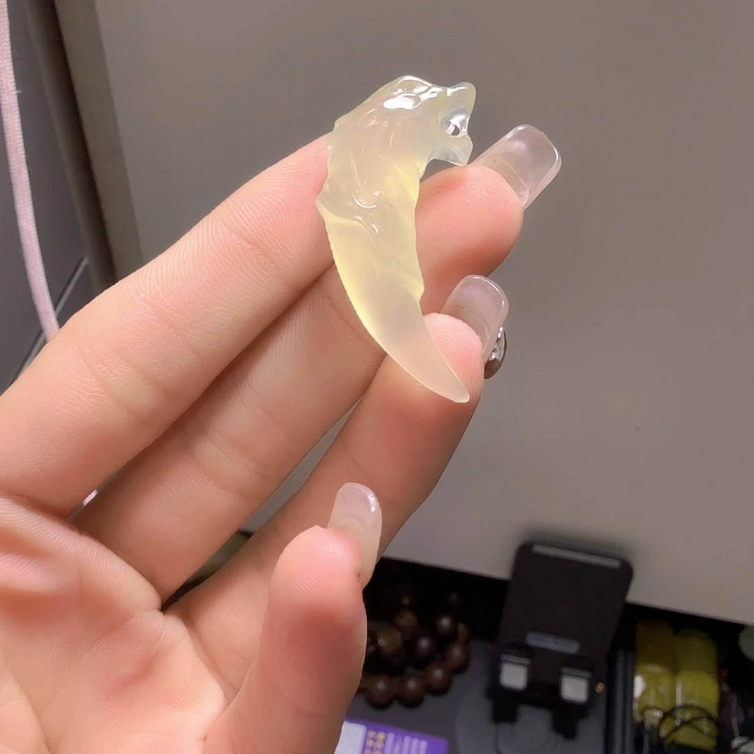 岫玉未镶嵌龙牙带绳