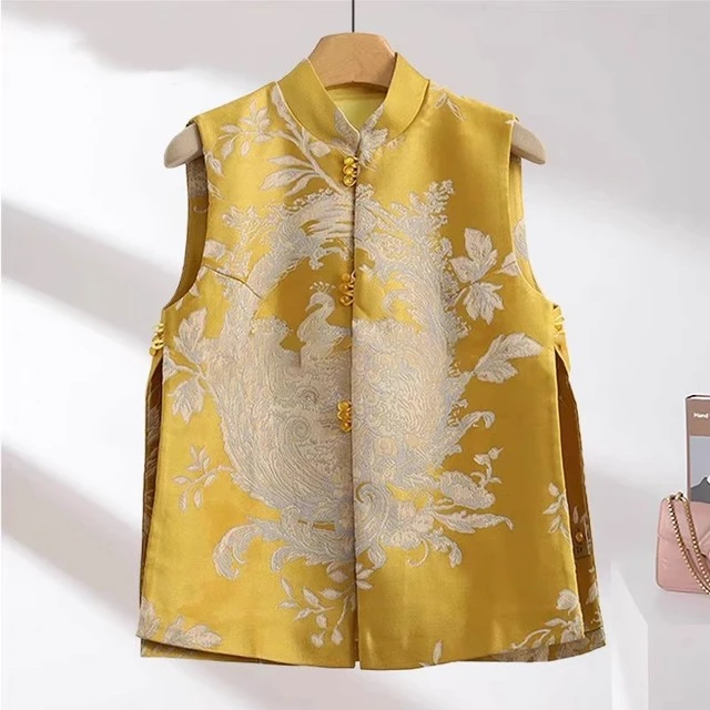 【岁月鎏金】国风系列新中式马甲女春季2025年新款国风女装马夹