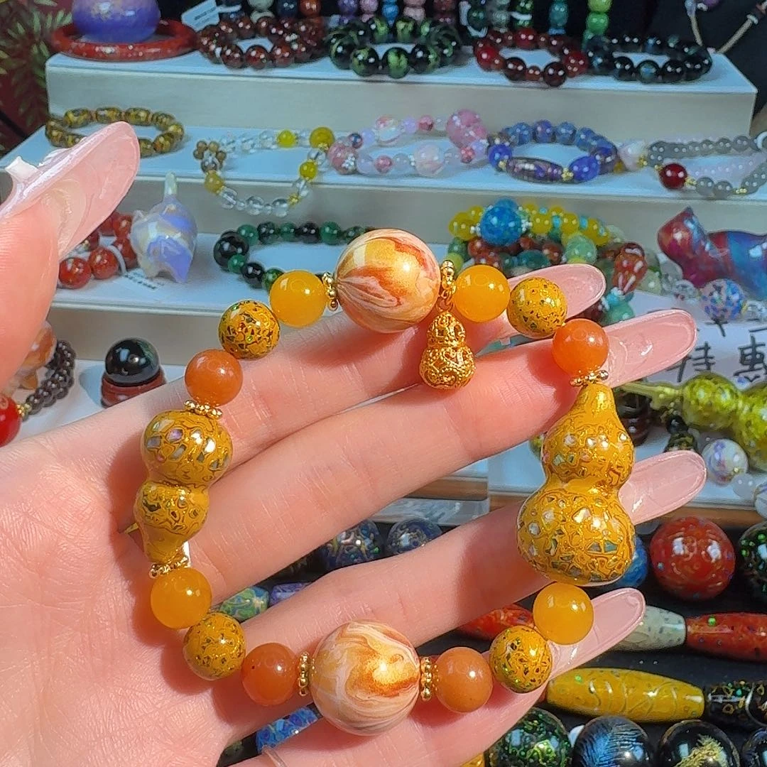 非遗大漆珠 橙黄色