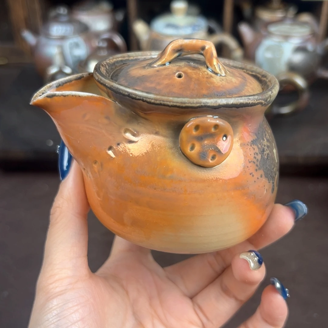 杯鸿*！柴烧茶器细陶宝瓶