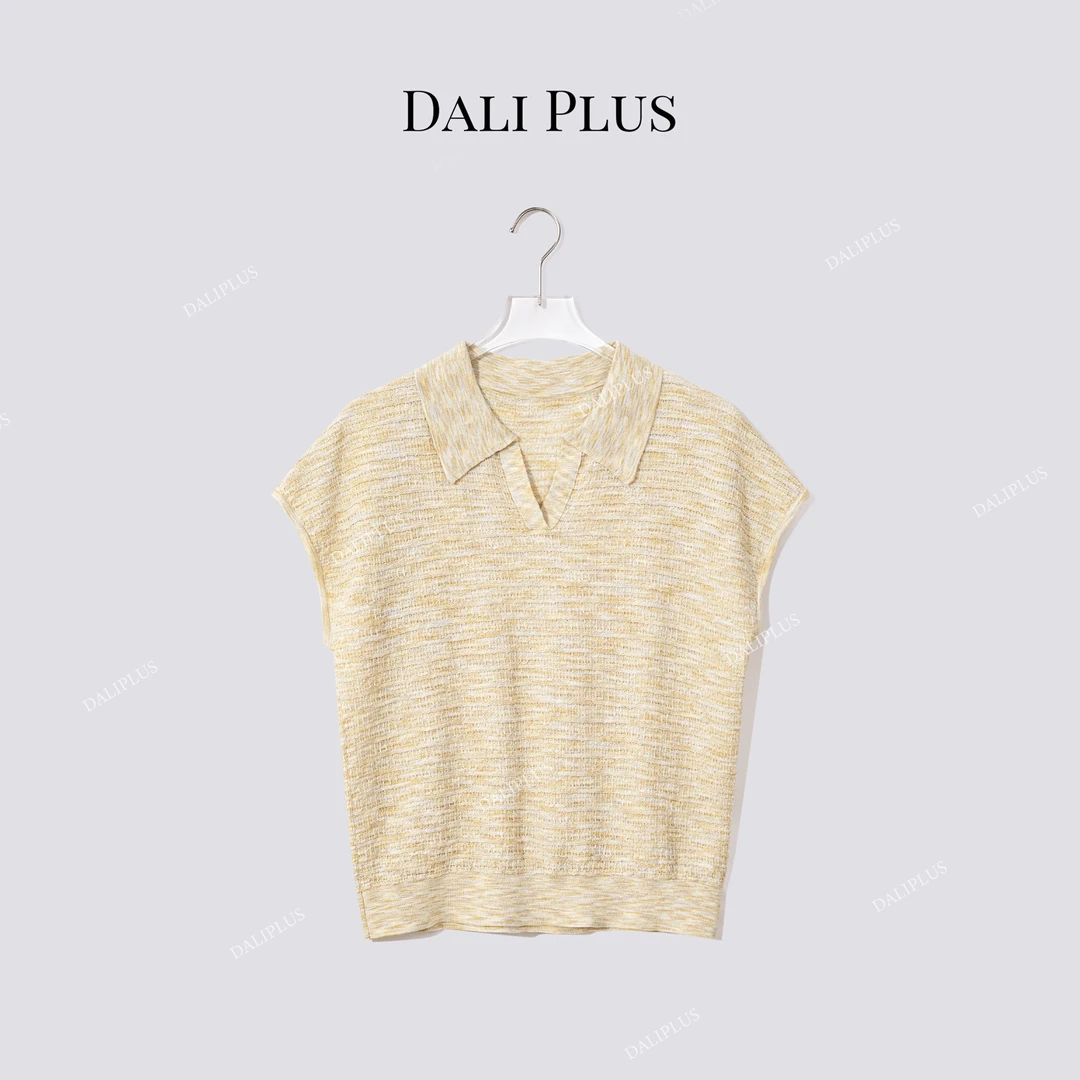 DALI PLUS“混花色半开领棉质针织”-D5CH4524
