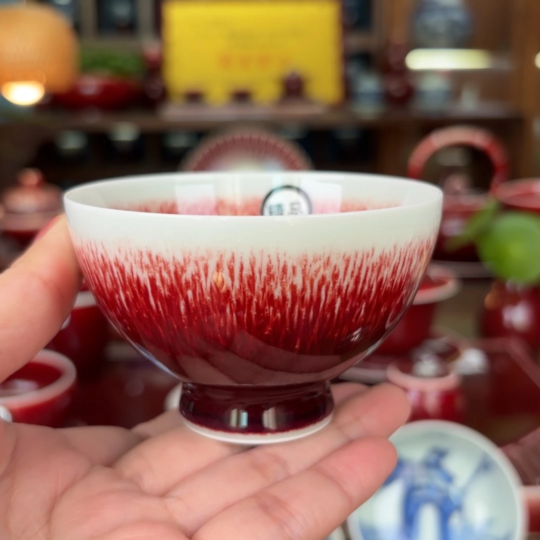 闻轩坊柴窑 精品鸡心杯