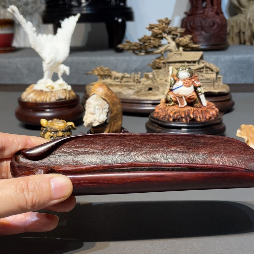 青***杰檀香紫檀（小叶紫檀）茶则一套工艺品