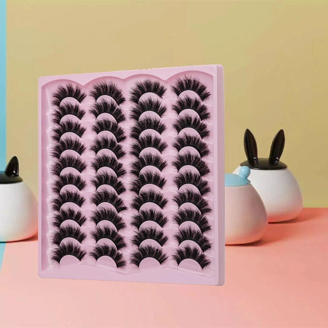 网红日系欧美圣诞漫画爆款恶魔自然浓密3D野生凌乱款假睫毛一片式