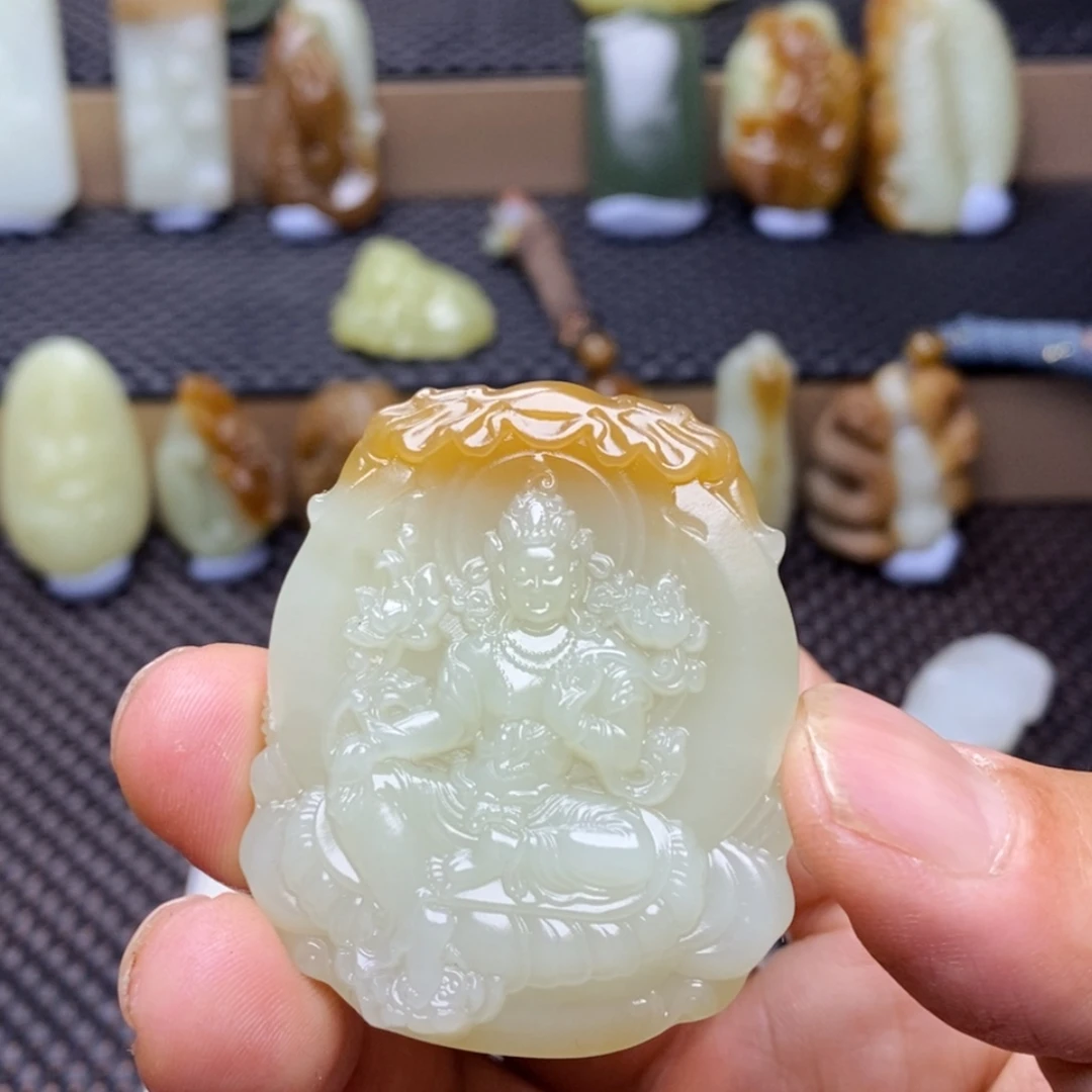 和田玉未镶嵌吊坠(不含链)