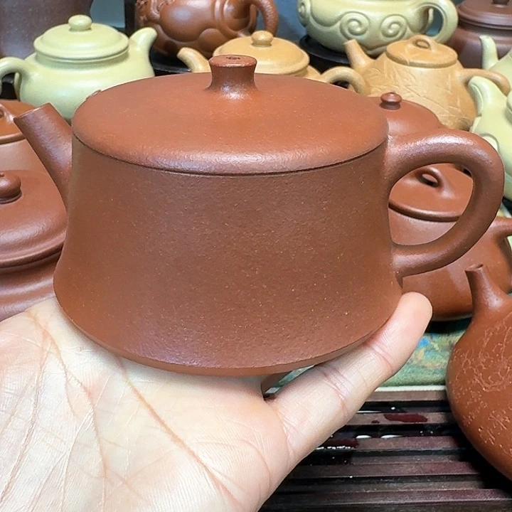 紫砂茶壶红降坡半手工微暇