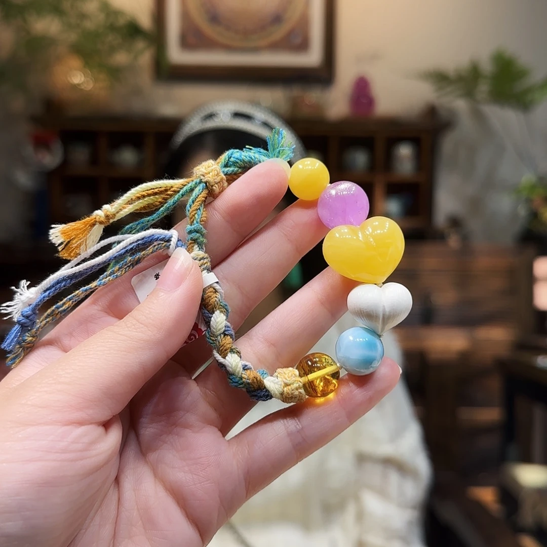 蜜蜡未镶嵌手绳多宝手绳