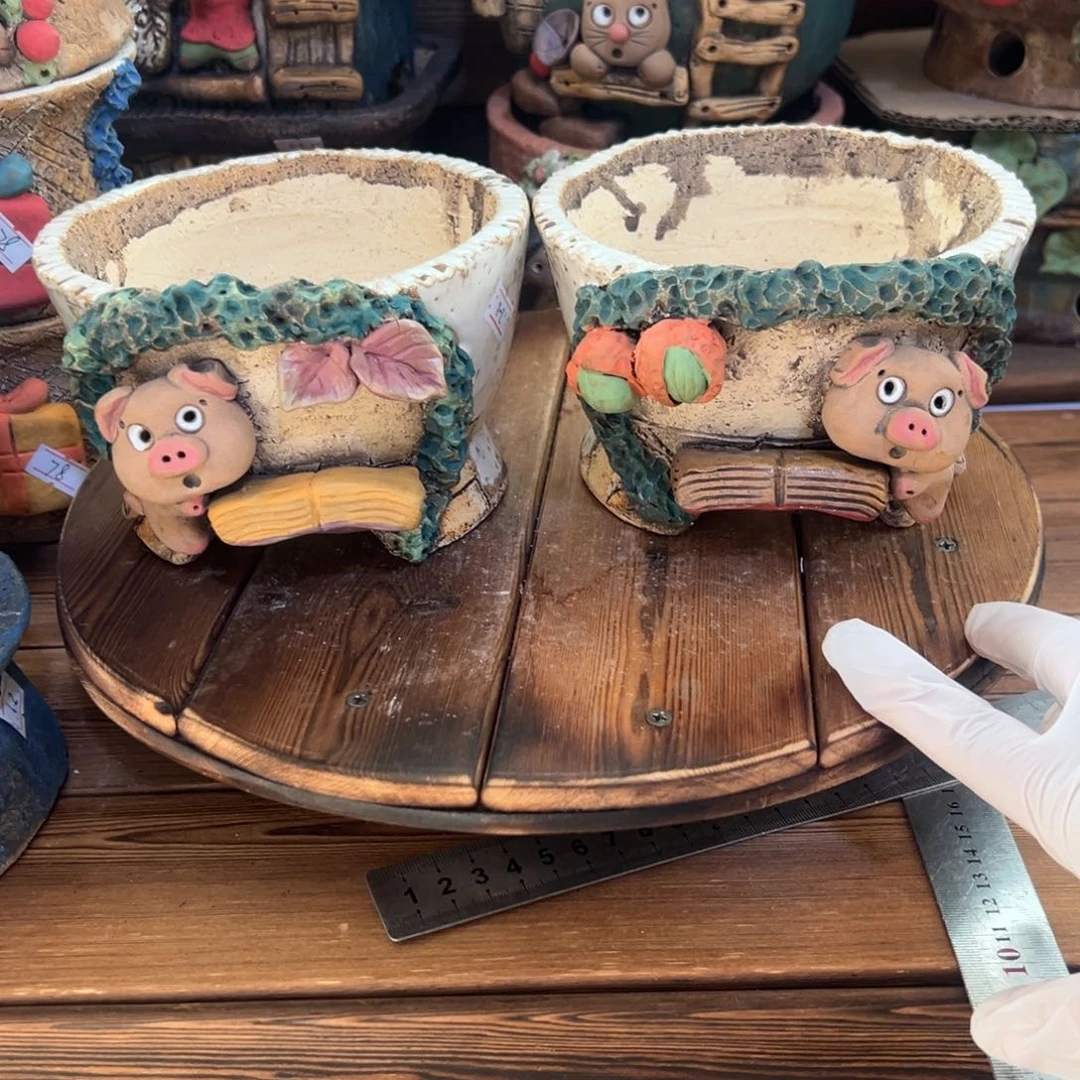 红陶嘻哈多肉花盆