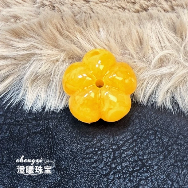 16g（35.5×22mm）焦皮料芬达色妖花蜜蜡花花