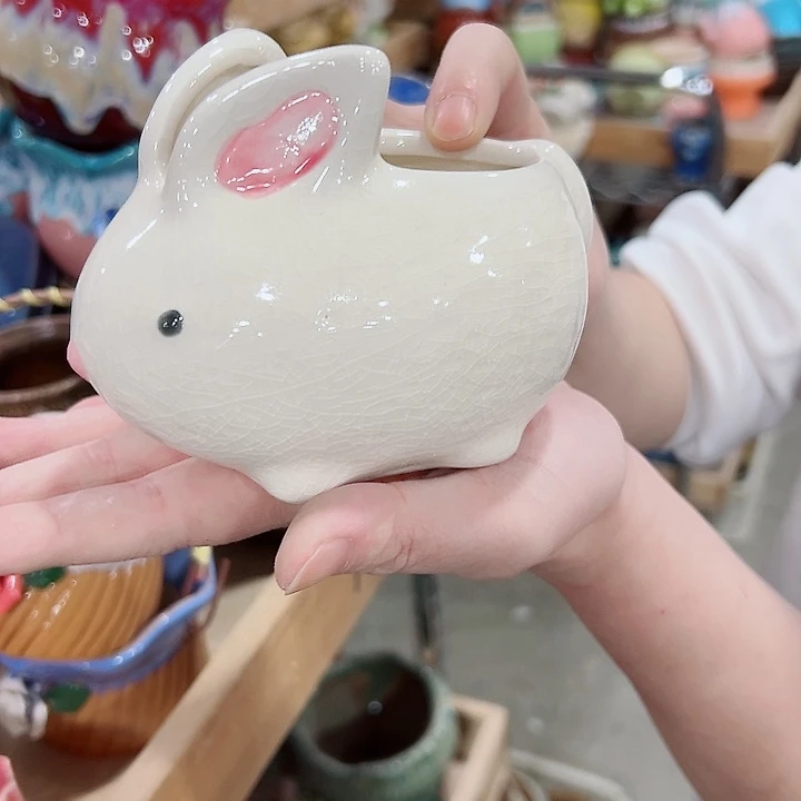 有孔.凑满10元发货多肉陶瓷花盆！