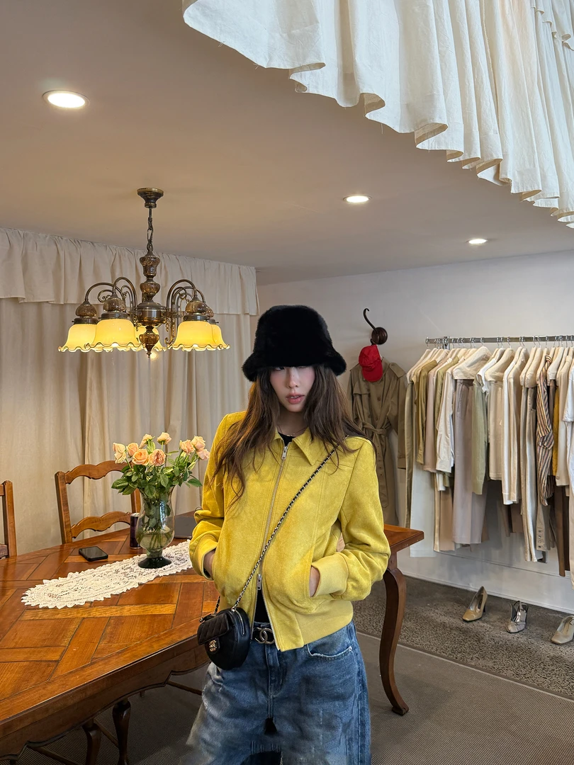 韩版复古翻领纯色高级感短款夹克上衣2025秋季新款百搭休闲外套女