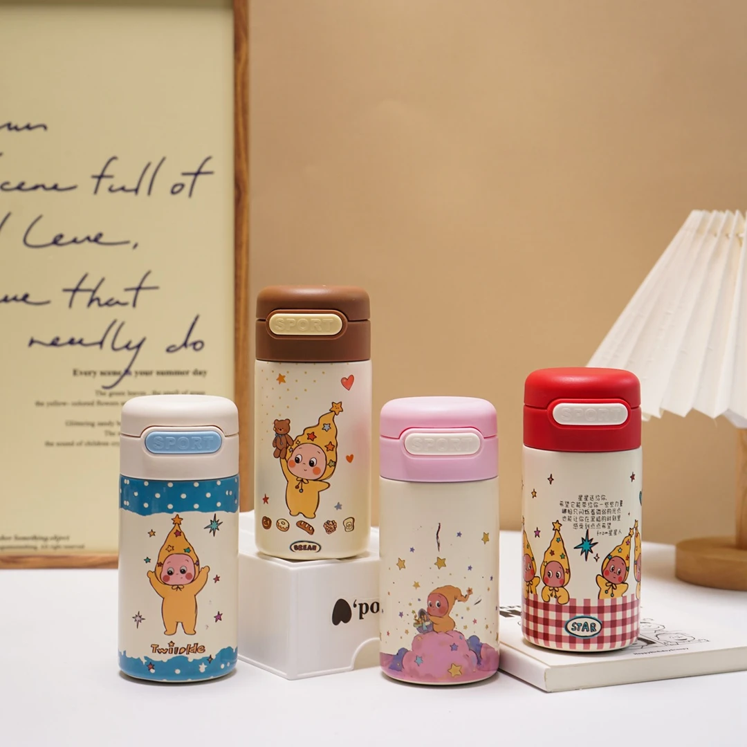 迷你小容量陶瓷内胆保温杯女高颜值不锈钢水杯便携小巧星星人随行