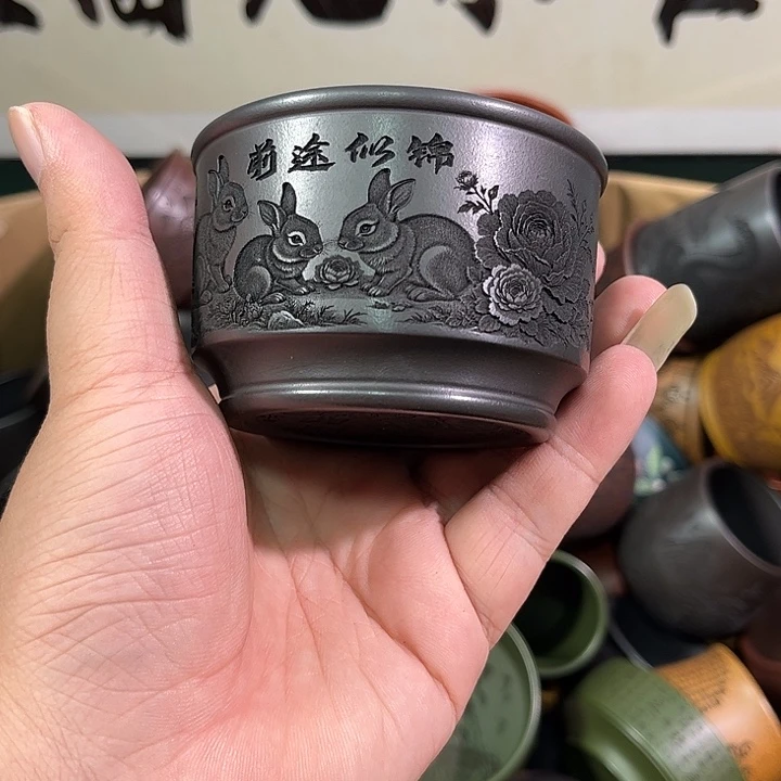茶杯紫砂全手工紫砂主人杯