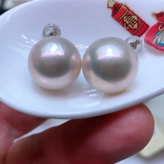 淡水珍珠耳饰银S925镶嵌