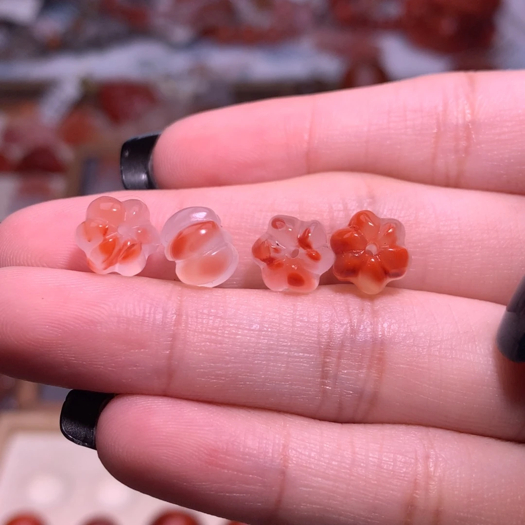 南红玛瑙未镶嵌珠宝半成品柿子2