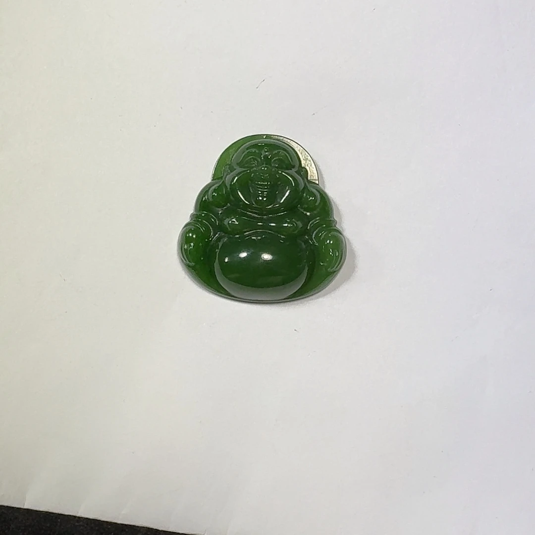 W***e和田玉（碧玉）未镶嵌吊坠(不含链)俄红皮老料40大肚佛