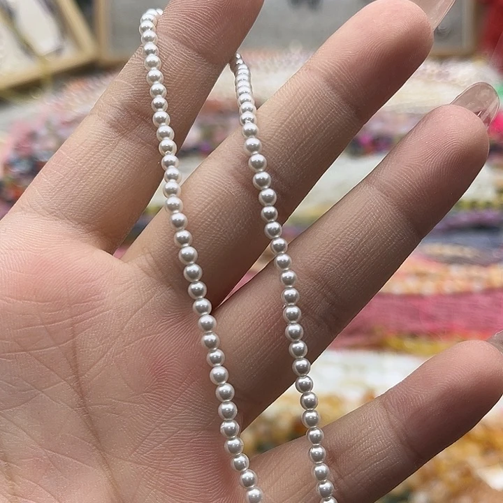 玛瑙/玉髓珠宝半成品未镶嵌一条8mm左右贝珠