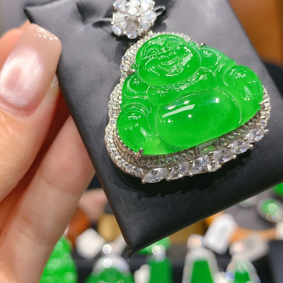 【闪购商品】颈饰银S925镶嵌翡翠7柒姐