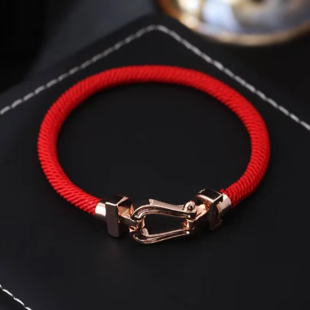 铜合金手链 《货号8278》 红绳马蹄扣手链