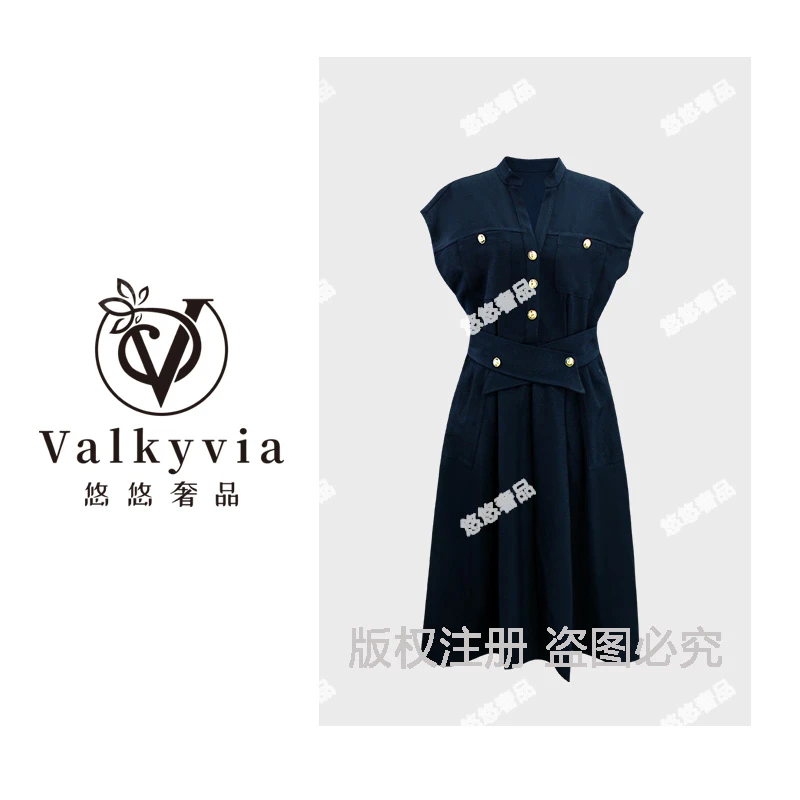 【Valkyvia/悠悠奢品】2025新款连衣裙简约中长款裙子1331